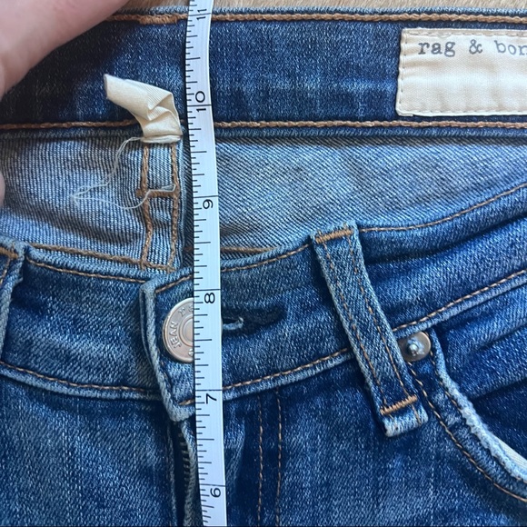 Ripped Rag & Bone Cropped Skinny Jeans - Picture 8 of 13